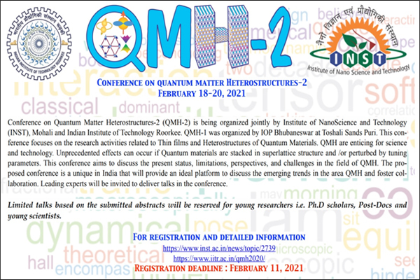 National Conference on Quantum Matter Heterostructures from Feb 18