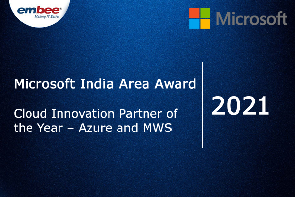 Microsoft India Announces Embee Software as their First-Ever Cloud Innovation Partner of the Year 2021