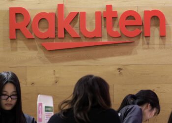 Rakuten Inc. Cafe and CEO Hiroshi Mikitani At Company's New Year Conference