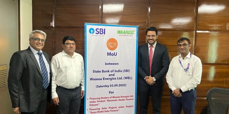 WAAREE to Finance Projects for Consumers, Channel Partners with SBI