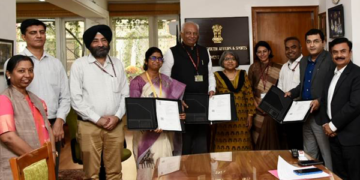 Ministry of Youth Affairs and Sports, FSSAI and NFSU sign MoU for setting up the testing facility for dietary supplements