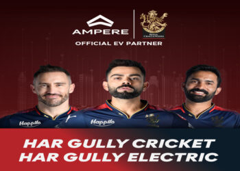 Ampere Electric 2 wheelers collaborates with Royal Challengers Bangalore as Official EV Partner