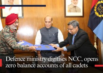 Defence ministry digitises NCC, opens zero balance accounts of all cadets