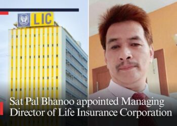 Sat Pal Bhanoo appointed Managing Director of Life Insurance Corporation