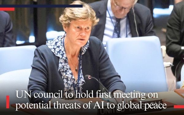 UN council to hold first meeting on potential threats of AI to global peace