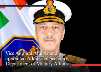 Vice Admiral Atul Anand appointed Additional Secretary, Department of Military Affairs