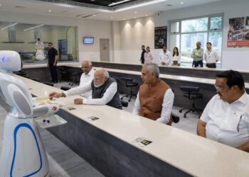 PM Modi gets a taste of Technology, Robot serves him Tea