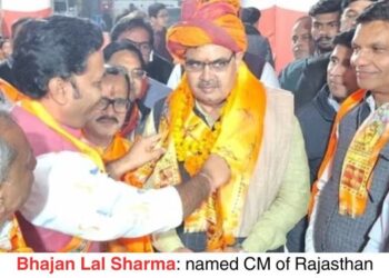 Bhajan Lal Sharma named next Rajasthan Chief Minister by BJP