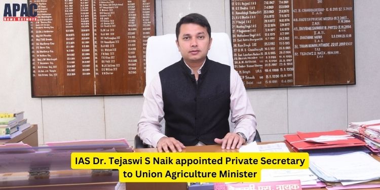 IAS Dr. Tejaswi S Naik appointed Private Secretary to Union Agriculture Minister
