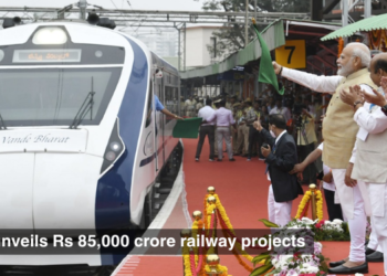 PM Modi unveils Rs 85,000 crore railway projects, introduces 10 new Vande Bharat trains