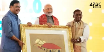 PM Narendra Modi highlighted Assam’s rapid economic growth, infrastructure expansion, semiconductor manufacturing and green energy initiatives, positioning the state as a key hub for India’s industrial and tech future.