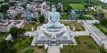Andhra Pradesh's Amaravati aims for 100% renewable energy with 2700 MW target through solar, wind, and hydro. Mandatory rooftop solar, green building design and electric transport are central to its sustainable urban plan.