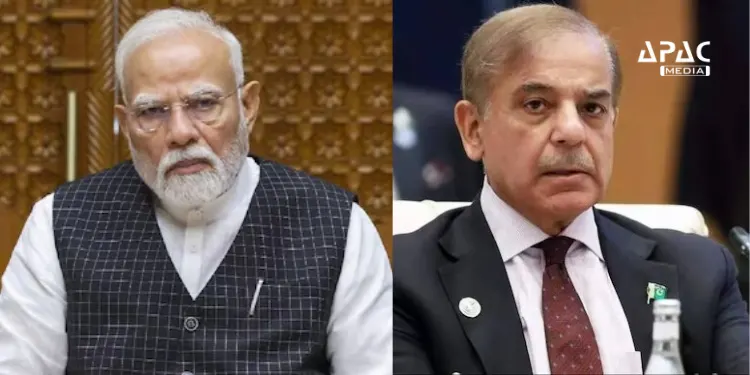 Prime Minister Narendra Modi and Prime Minister Shehbaz Sharif, representing two nuclear-armed neighbours, amid escalating diplomatic and security tensions following the Pahalgam terror attack and suspension of key bilateral agreements.