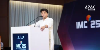 Union Minister Jyotiraditya Scindia launches the Sanchar Mitra Scheme and unveils ‘Innovate to Transform’ as the theme for India Mobile Congress (IMC) 2025, highlighting India’s digital leadership and telecom innovation.