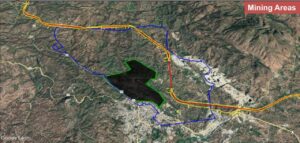 Land in GatiShakti BISAG-N portal showing mining areas