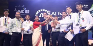 The Robotics for Good Youth Challenge India 2025 at Yashobhoomi celebrated young innovators developing robotics solutions for food security and sustainability.