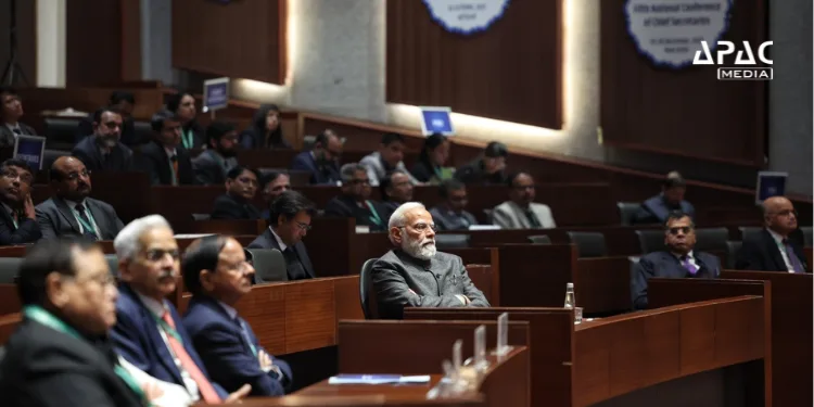 PM Narendra Modi chaired the fifth National Conference of Chief Secretaries, stressing quality governance, human capital development and Centre-state cooperation for Viksit Bharat.
