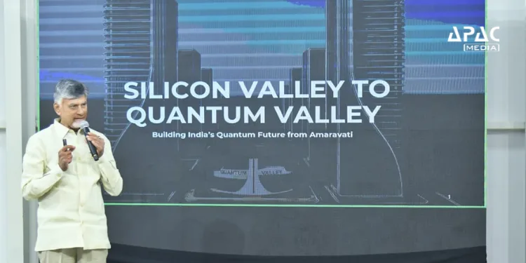 Andhra Pradesh CM N Chandrababu Naidu launches a mega quantum skilling programme and announces a Rs 100 crore award to build Amaravati as a Quantum Valley.