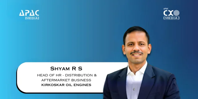 Kirloskar Oil Engines has appointed Shyam R S as Head HR for Distribution and Aftermarkets, bringing leadership experience from Cummins India and the Indian Army.