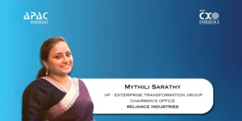 Mythili Sarathy has been promoted to VP – Enterprise Transformation Group in the Chairman’s Office at Reliance Industries, where she will lead group-wide transformation and strategic initiatives.