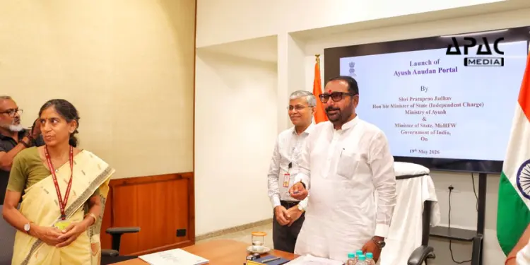 Union Minister Prataprao Jadhav Launches Ayush Anudan Portal to Boost Digital Transparency