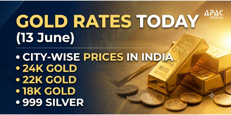 Gold Rates Today (13 June): City-Wise 24K, 22K, 18K Gold & 999 Silver Prices in India